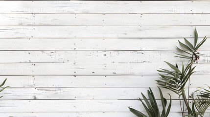 Fototapeta premium White painted wooden wall background 