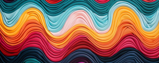 Abstract colorful wavy pattern background