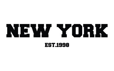 New York typography design vector, usa state shirt design vector. Jersey design vector, T-shirt design for usa