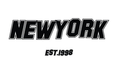 New York typography design vector, usa state shirt design vector. Jersey design vector, T-shirt design for usa