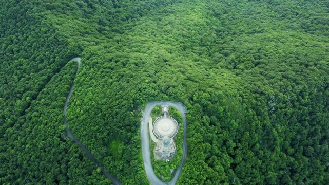 Serene Aerial View of the Lush Green Appalachian Forest near Brasstown Bald, Georgia