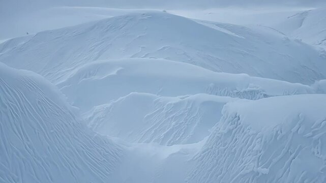 The silence is deafening as the wind has buried all other sounds beneath the mounds of snow drifts.