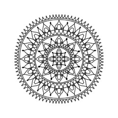 Mandala #3 black and white