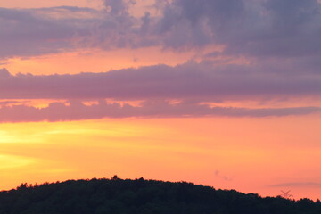 Sunset in the city