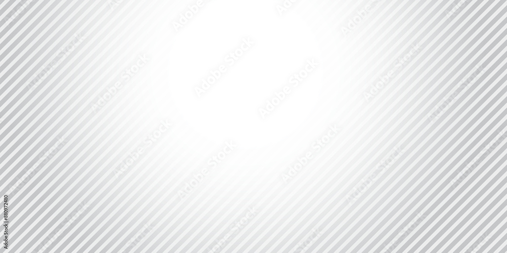 Poster white and gray background with diagonal lines pattern.