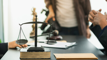 A Bible is placed on the table in the law office so that the defendant can swear before the Bible...