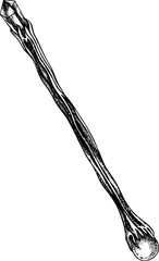 Magic wand sketch. Witchcraft vector illustration. Vintage Halloween icon