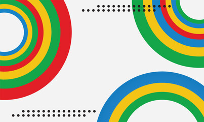 Obraz premium Abstract colored rings on a white background