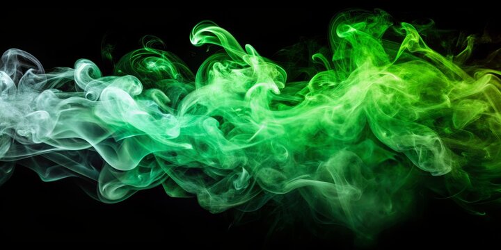 Abstract Green Smoke Swirls, smoke , swirl , green , abstract