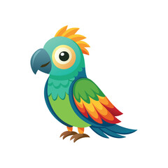 Parrot Is Happy and Friendly Bird