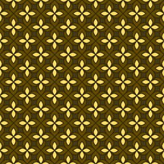 Beautiful seamless geometric pattern with brown flower petal shapes. Suitable for various design purposes of textiles, tiles, wallpapers, backgrounds, etc.