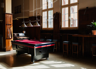 Sunlit Billiard Room with Windows