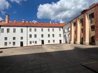 Courtyard of the historic university of Vilnius, Lithuania