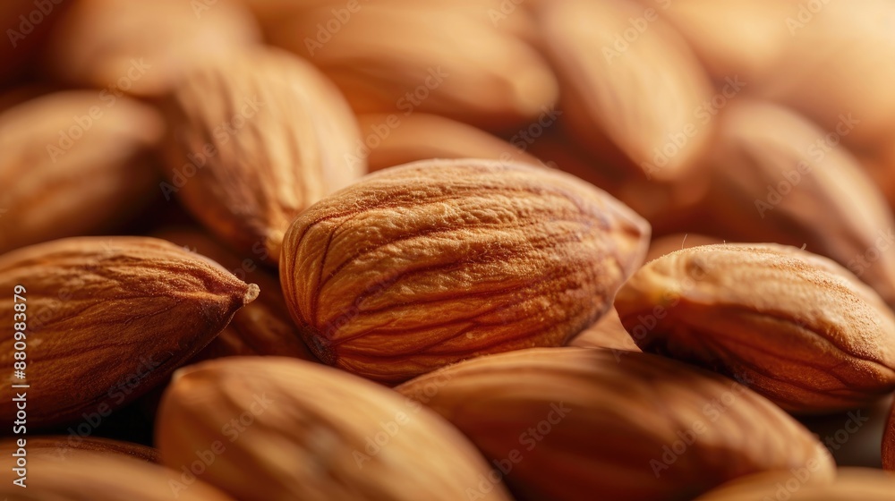 Canvas Prints close up view of selected almonds suitable for vegetarians