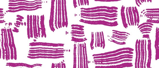 Seamless abstract textured pattern. Simple background with red, white texture. Digital brush strokes. Lines. Design for textile fabrics, wrapping paper, background, wallpaper, cover.