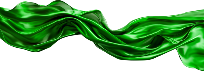 Flying silk fabric Green
