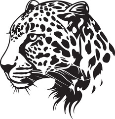 leopard head silhouette