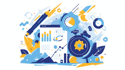 Business development vector line icon isolated 