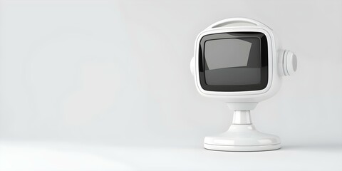 Minimalistic sketch of a contemporary baby monitor. Concept Baby Monitor Design, Minimal and Modern, Technology Sketch, Contemporary Nursery, Device Innovation