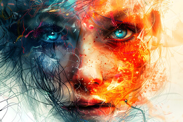Various art, bright colors