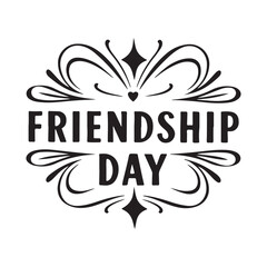 Happy Friendship day t-shirt vector illustration with text and  elements for celebrating friendship day.
