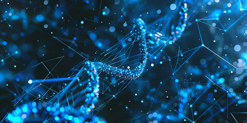 Digital DNA Visualization and Genetic Technology, Advanced Genomic Studies and Innovations"