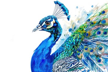 Fototapeta premium Colorful bird with iridescent plumage, perfect for ornithology or nature-inspired designs