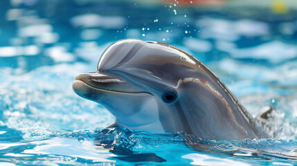Obraz premium 海を泳ぐイルカ