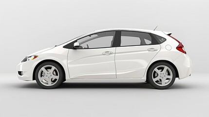 Obraz premium Passenger car on a white background, side view