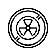 Obraz premium zero toxins product label caution line icon vector. zero toxins product label caution sign. isolated contour symbol black illustration