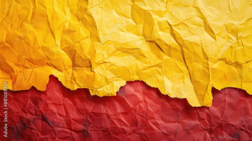 Poster aged paper background in yellow and red hues for message display