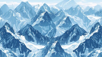 Obraz premium mountain pattern wallpaper