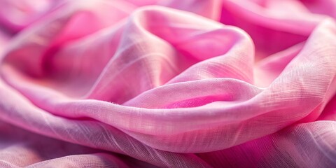 Delicate Pink Fabric Texture Close-Up of Soft, Wrinkled Sheer Material, fabric, texture, pink, sheer,