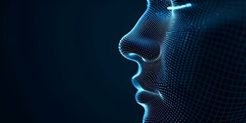 Implementing Biometric Security with Facial Recognition Technology in Digital Art Authentication Systems. Concept Biometric Security, Facial Recognition, Digital Art, Authentication Systems