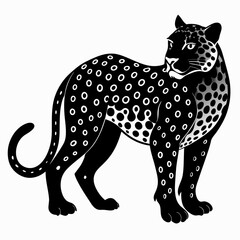 Leopard Black silhouette