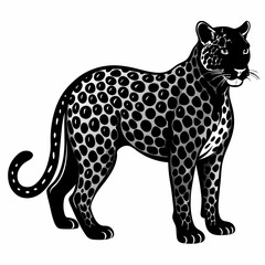 Leopard Black silhouette