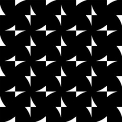Obraz premium Seamless geometric pattern. Black and white colour. Design with geometric shapes For printing on fabric, wallpaper, gift paper. Vector