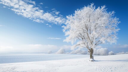Snowy landscape, capturing the untouched beauty of the scene