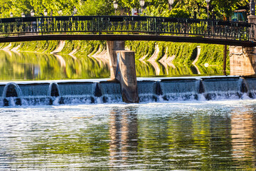 Bridge over Dambovita River in Bucharest, Romania