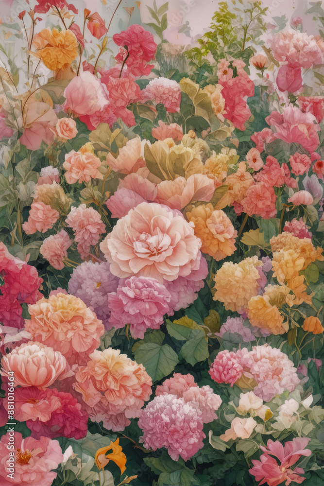 Poster background with roses