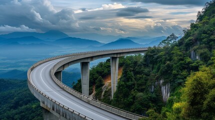 Obraz premium Sky bridge, emphasizing its architectural marvel and the stunning views it offers