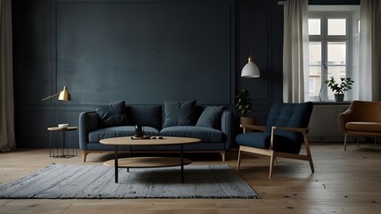 interior of living room with sofa