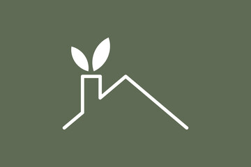 house design with green house consept