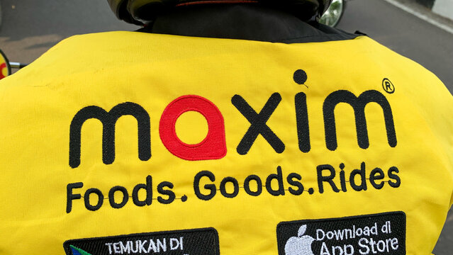 Parepare, Indonesia - November 12, 2022: Driving with Maxim online service transportation from Russia in Indonesia.