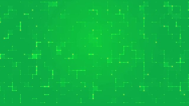 Green Digital Technology Grid Pattern Background Loop 4K 60 FPS