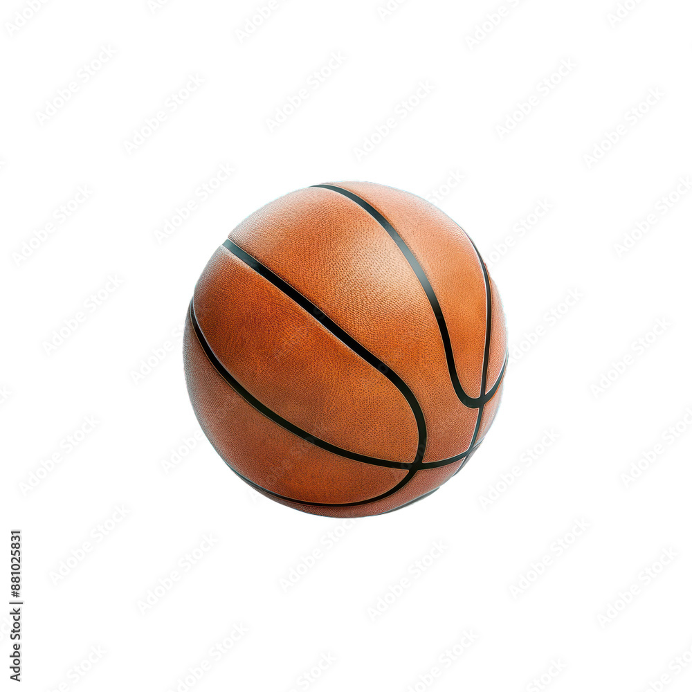 Poster high quality basketball image with transparent background, suitable for design use