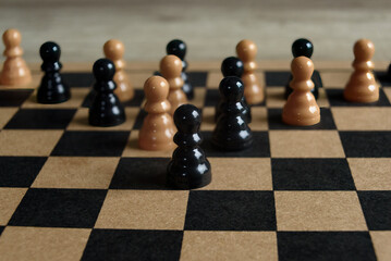 photograph of a chess game