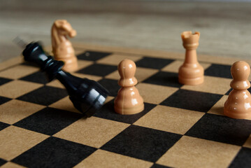 photograph of a chess game