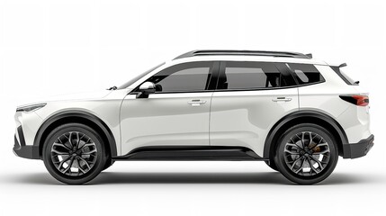 3D rendering of a brand-less generic SUV concept car