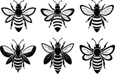 Bee vector silhouette